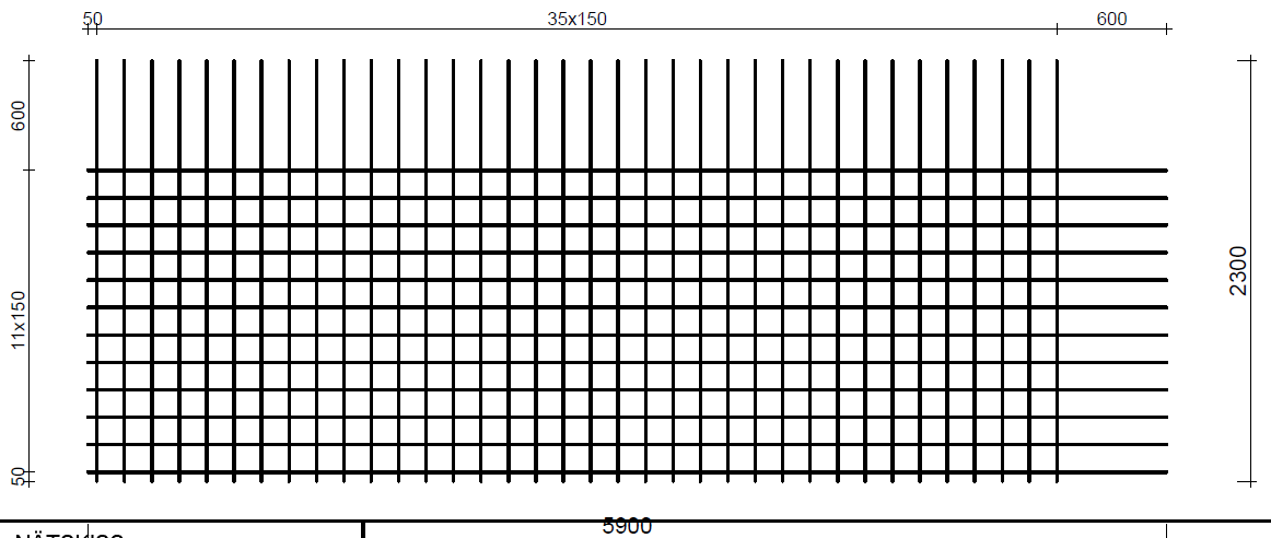 Armeringsnät 10150 Fingerskarv
