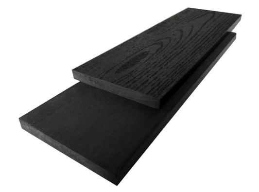 Bamboodeck Embossed Listtäckning 97x11 x 2900mm Svart Trämönstrad slät