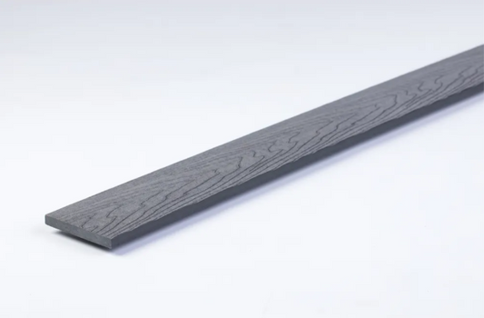 Bamboodeck Embossed Listtäckning 97x11 x 2900mm Grå Grov Trästruktur